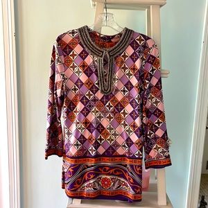 Tory Burch tunic with bead trim